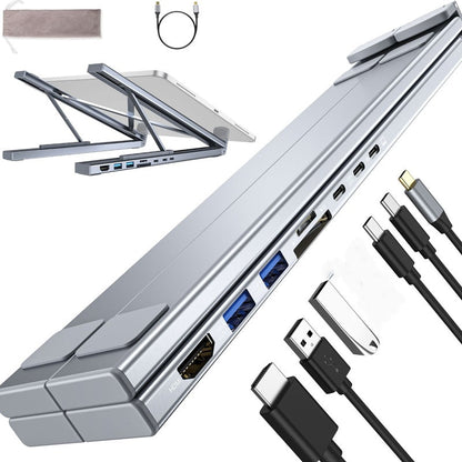 💻 Dokovací stanice USB-C a stojan na notebook – 4K HDMI, více portů, ergonomický | Domácí kancelář, schůzky a konfigurace se dvěma displeji ⚡🖥️🎯