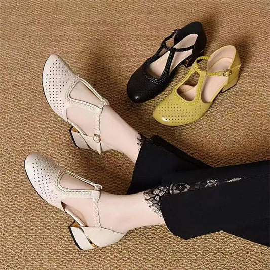 👡 Stylové dámské sandály s uzavřenou špičkou a výřezy – prodyšné, pohodlné a elegantní☀️✨👜