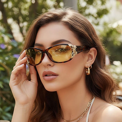😎 Dámské sluneční brýle Oversized Butterfly – UV400, opticky zeštíhlující a lehké | Léto, pláž, street style a cestování ☀️✨🕶️