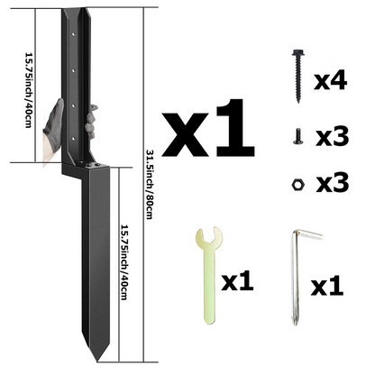 🔩🛠️Sada pro opravu plotových sloupků pro náročné podmínky – stabilizátor bez nutnosti výkopů, ocelové konzoly a spojovací materiál | Opravte nakloněné nebo shnilé sloupky 🏡