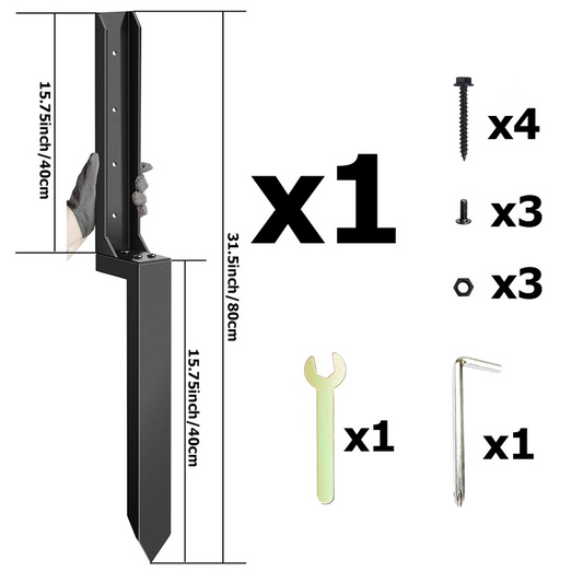 🔩🛠️Sada pro opravu plotových sloupků pro náročné podmínky – stabilizátor bez nutnosti výkopů, ocelové konzoly a spojovací materiál | Opravte nakloněné nebo shnilé sloupky 🏡