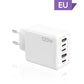 ⚡ 120W 5portová nabíječka – rozbočovač s funkcí rychlého nabíjení | Zástrčka EU, USB-C a A 🔌📱💻