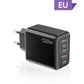 ⚡ 120W 5portová nabíječka – rozbočovač s funkcí rychlého nabíjení | Zástrčka EU, USB-C a A 🔌📱💻