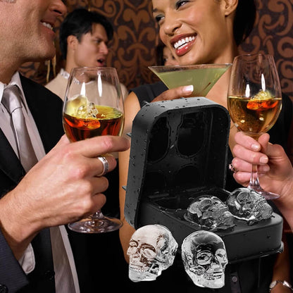 💀 Silikonová forma na kostky ledu ve tvaru lebky – Skladem & platba na dobírku 🥃🧊
