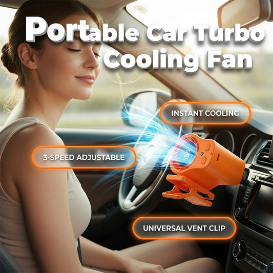 🚗 Užijte si chladnou jízdu – Přenosný automobilový ventilátor s LED displejem a držákem na ventilaci (2v1) – platba na dobírku 💨