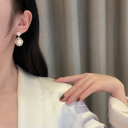 💎 Elegantní náušnice s perlou – bižuterie🥂💃