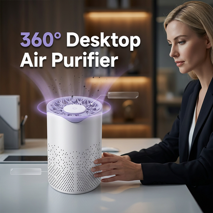 🌀 360° stolní čistička vzduchu s USB napájením – platba na dobírku ✨
