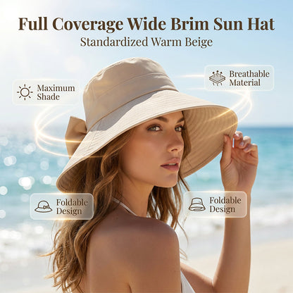 🌞 Chraňte se před sluncem – Dámský skládací slaměný klobouk s mašlí – platba na dobírku 👒