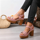 Zvyšte svou výšku – Dámské sandály s tlustým podpatkem a platformou – platba na dobírku 👡✨