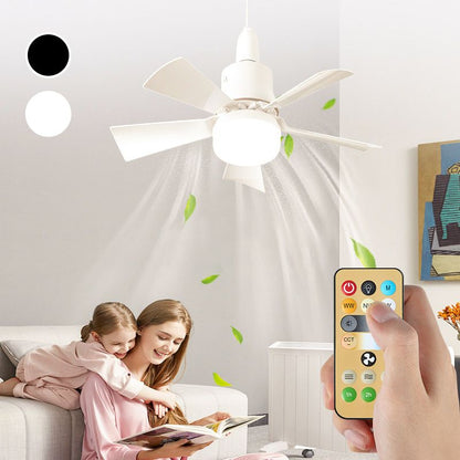 💡 Vychutnejte si chladný vzduch – 2v1 stropní ventilátor s LED lampou (E27) – platba na dobírku 🌀