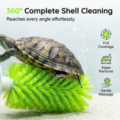🐢 Udržujte krunýř své želvy čistý – Samočisticí kartáč na krunýř želvy s 360° přísavkou – platba na dobírku 🧼