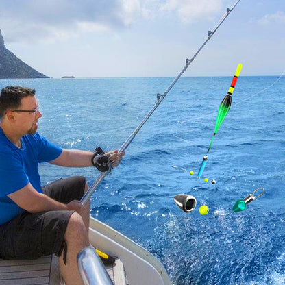🎣 Horký prodej – Sada vlasce s automatickým vyhledáváním dna – bez nářadí, 100m vlasec, vestavěný úložný prostor pro příslušenství, včetně svítícího splávku