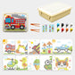 🧩 Podpořte jemnou motoriku svého dítěte – Houbový prstový puzzle pegboard s předlohovými kartami – platba na dobírku 🍄