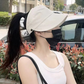 🌞 Udržujte chlad a ochranu – Široká polokapelová sluneční čepice s háčkem na masku – platba na dobírku 🧢