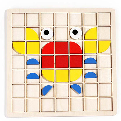 🧩 Rozvíjejte kognitivní dovednosti – Dřevěné puzzle s barevnými zvířecími vzory – platba na dobírku 🦁️✨
