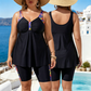 Nejprodávanější dámský dvoudílný tankini set – na zmenšení břicha, áčkový střih, dětské šortky, velikosti 1XL–6XL