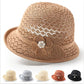 🌞 Zůstaňte elegantní a chráněná – Elegantní vintage kbelíkový klobouk s perlovým akcentem – platba na dobírku 🧢