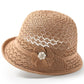 🌞 Zůstaňte elegantní a chráněná – Elegantní vintage kbelíkový klobouk s perlovým akcentem – platba na dobírku 🧢