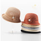 🌞 Zůstaňte elegantní a chráněná – Elegantní vintage kbelíkový klobouk s perlovým akcentem – platba na dobírku 🧢