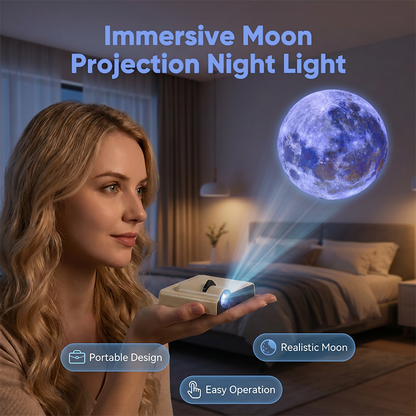 🌙 Vytvořte měsíční záři kdekoli – Přenosné LED projekční noční světlo – platba na dobírku ✨