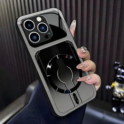 Nejprodávanější magnetické skleněné pouzdro na telefon – silné magnety, zvýšená ochrana fotoaparátu, protiskluzový úchop, kompatibilní s bezdrátovým nabíjením, dvoubarevný design