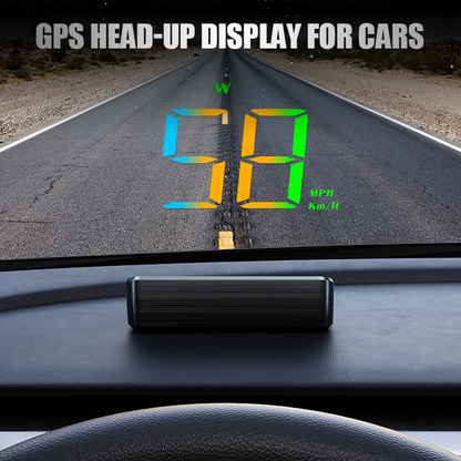 Sledujte rychlost bez sklopení očí – GPS Head-Up displej do auta s velkým barevným písmem. Možnost dobírky! 👀