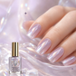 💅 Aurora zrcadlový lak na nehty – Zpevňuje křehké nehty, rychleschnoucí formule (bez UV lampy), lesklý fialový duhový lesk, dlouhotrvající a neodlupující se🌈