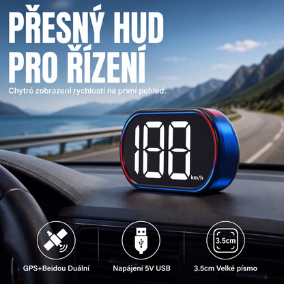🎯 HUD displej Přesné GPS měření rychlosti Zobrazení v reálném čase – Rozlučte se s pokutami za rychlost