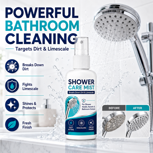 🚿 Sprej na vodní kámen – Obnovuje lesk a průtok