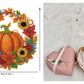 🎃 5D diamantové malování podzimní věnec DIY sada – Průhledný akrylový základ, design s dýní/slunečnicí/javorovými listy, kompletní nástroje včetně řetízku – Perfektní dekorace na okno nebo zeď ✨