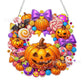 🎃 5D diamantové malování podzimní věnec DIY sada – Průhledný akrylový základ, design s dýní/slunečnicí/javorovými listy, kompletní nástroje včetně řetízku – Perfektní dekorace na okno nebo zeď ✨