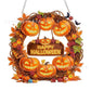 🎃 5D diamantové malování podzimní věnec DIY sada – Průhledný akrylový základ, design s dýní/slunečnicí/javorovými listy, kompletní nástroje včetně řetízku – Perfektní dekorace na okno nebo zeď ✨