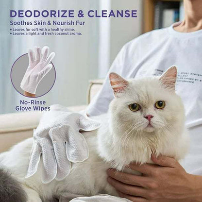 🐾 Rukavice pro péči o domácí mazlíčky – Rychlé čištění bez oplachování
