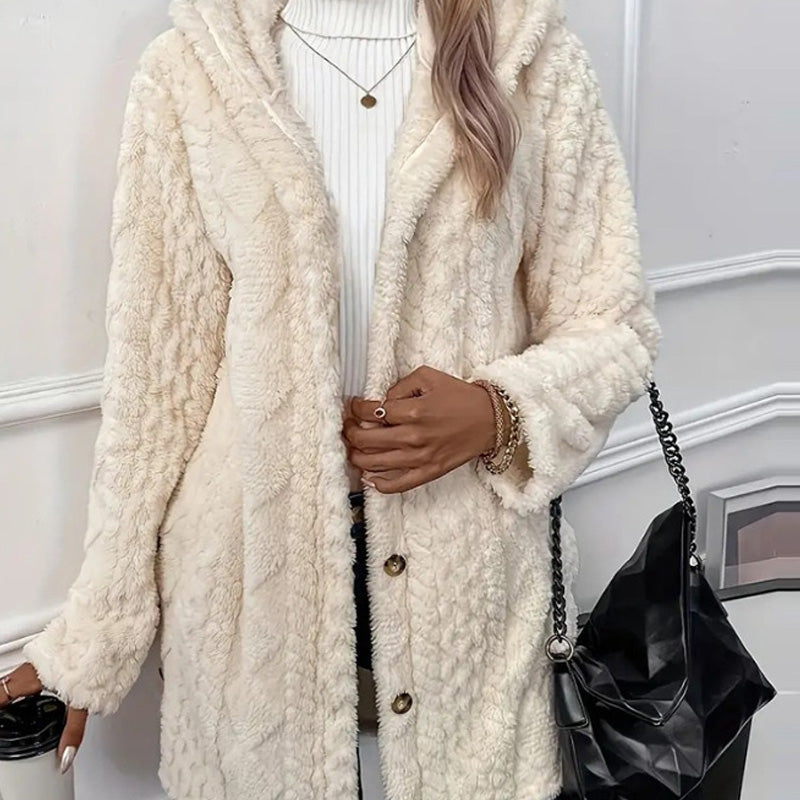 ✨ Veste boutonnée à capuche pour femme 🧥