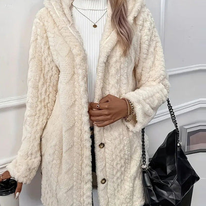✨ Veste boutonnée à capuche pour femme 🧥