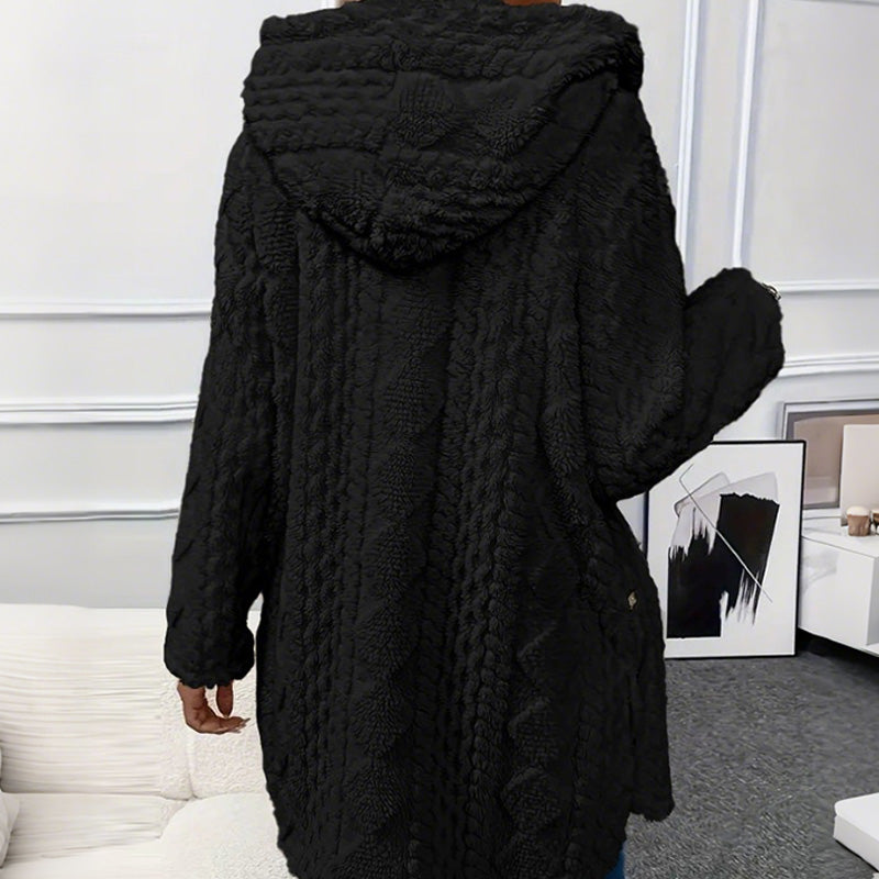 ✨ Veste boutonnée à capuche pour femme 🧥