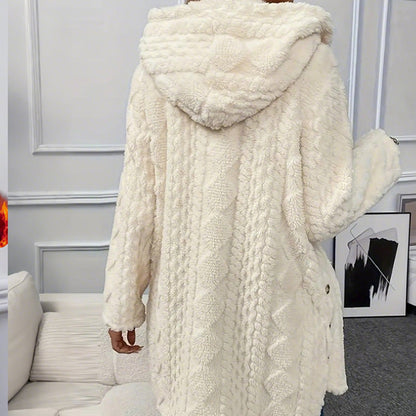 ✨ Veste boutonnée à capuche pour femme 🧥