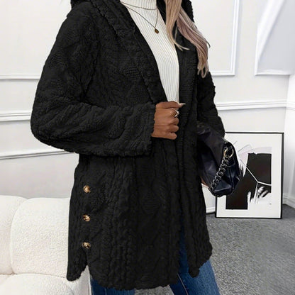 ✨ Veste boutonnée à capuche pour femme 🧥