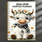 ✨ 📅 2026–2030 Plánovač na měsíc Roztomilá horská kráva 🐮