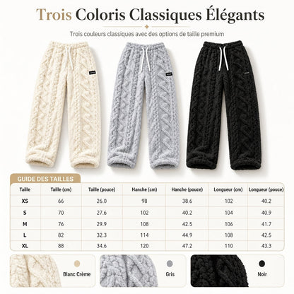 🔥Pantalons de détente décontractés pour femme doublés de flanelle chaude
