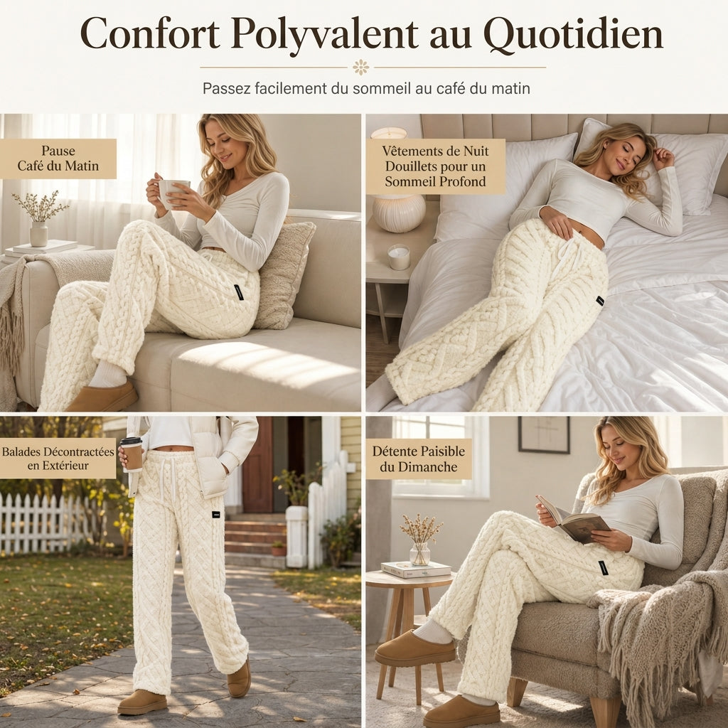 🔥Pantalons de détente décontractés pour femme doublés de flanelle chaude
