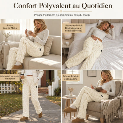 🔥Pantalons de détente décontractés pour femme doublés de flanelle chaude