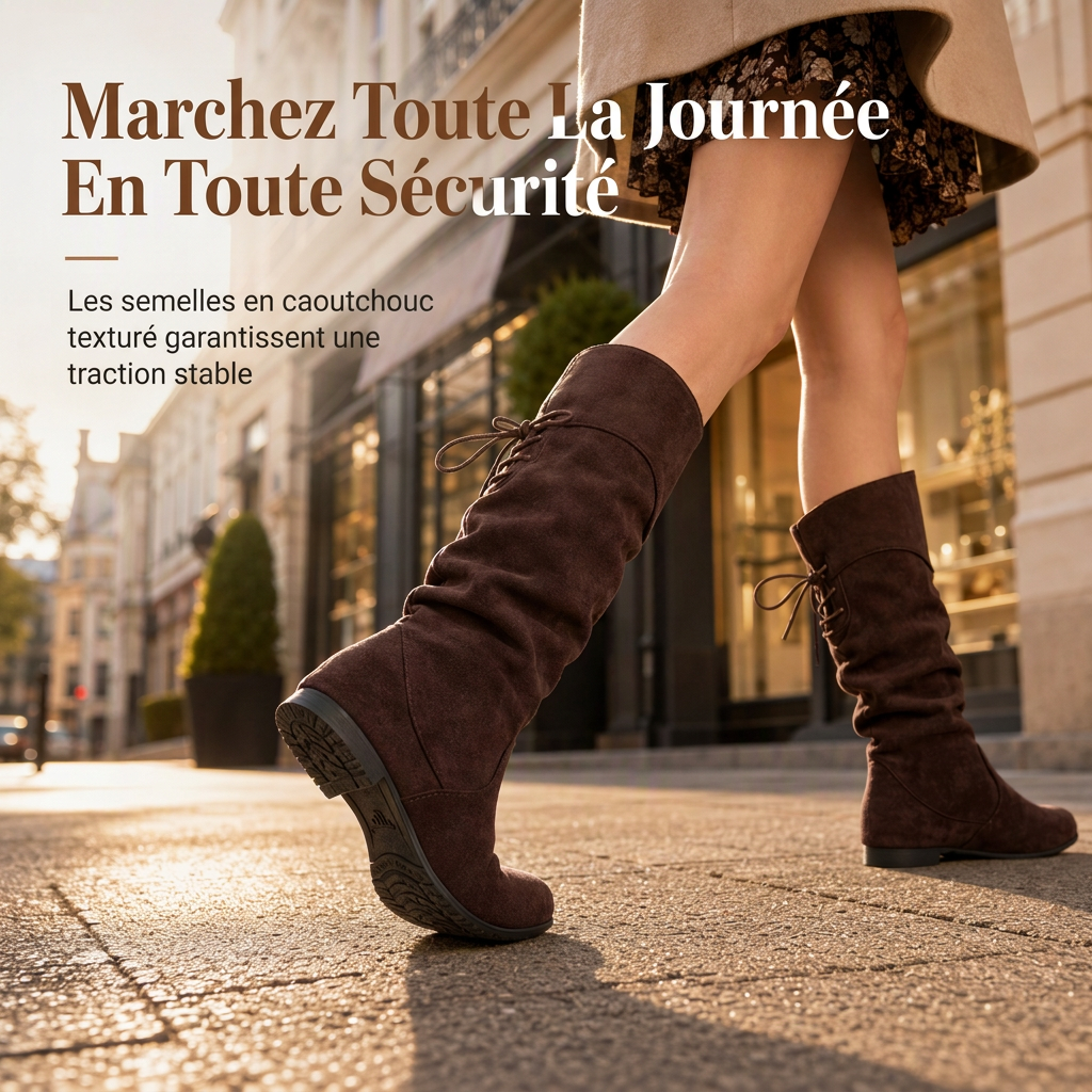 👢 Des bottines classiques en daim, confortables et faciles à assortir