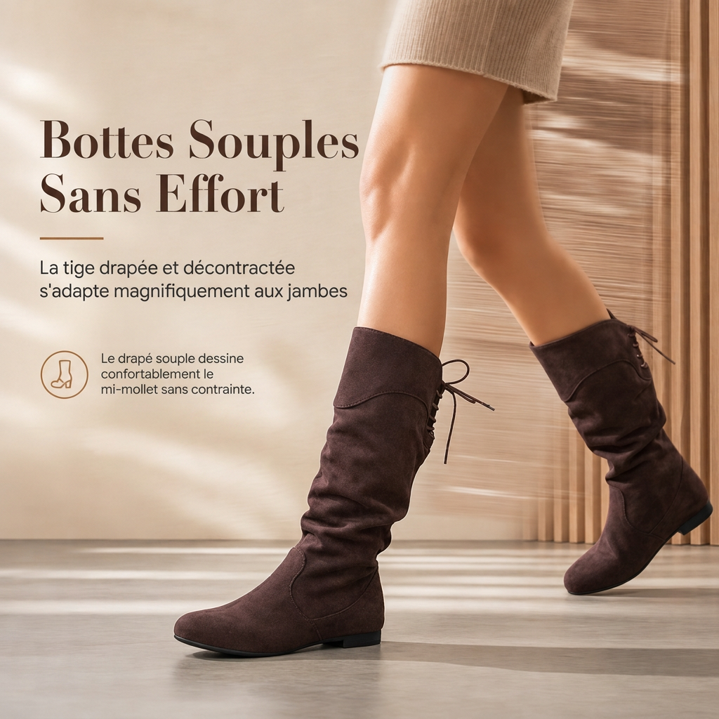 👢 Des bottines classiques en daim, confortables et faciles à assortir