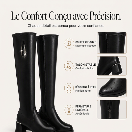 🥳💞 +65 000 vendues🔥👢Bottes femme chaudes élastiques, modèle au-dessus du genou🎁