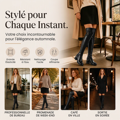 🥳💞 +65 000 vendues🔥👢Bottes femme chaudes élastiques, modèle au-dessus du genou🎁