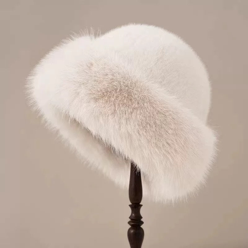 Ensemble chaud d'hiver : écharpe et bonnet en peluche épaisse