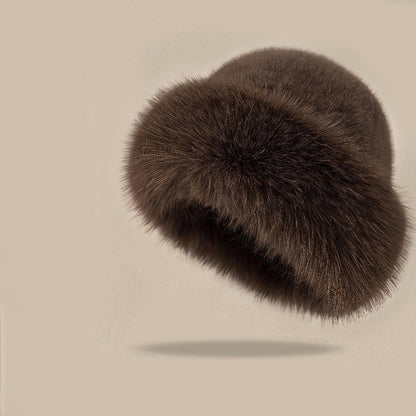 Ensemble chaud d'hiver : écharpe et bonnet en peluche épaisse