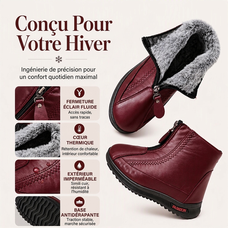 ❄️👢 Bottines d'hiver fourrées pour femme | Chaudes, confortables et antidérapantes ✨