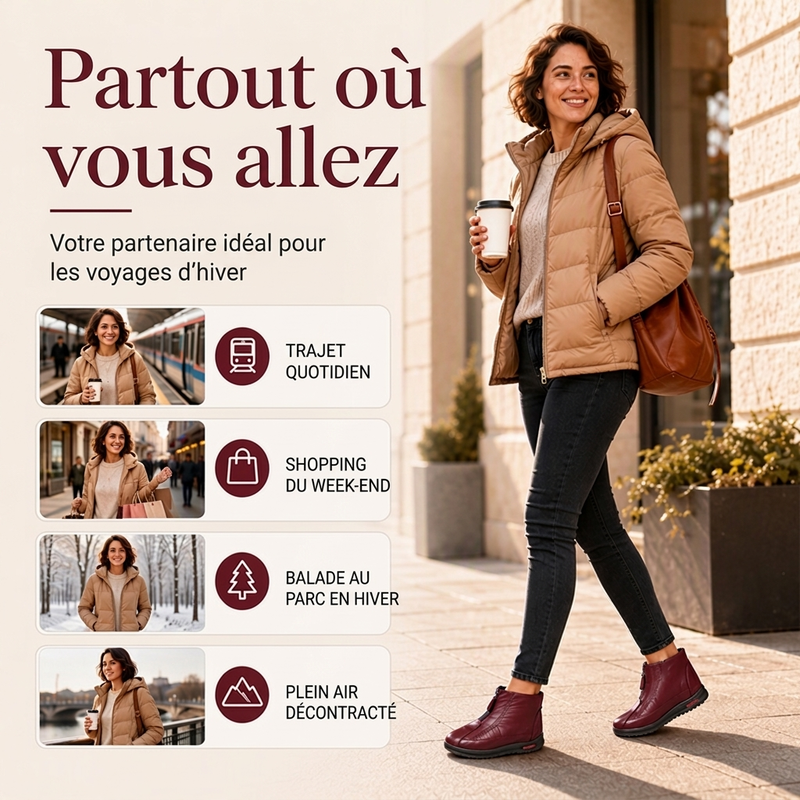❄️👢 Bottines d'hiver fourrées pour femme | Chaudes, confortables et antidérapantes ✨
